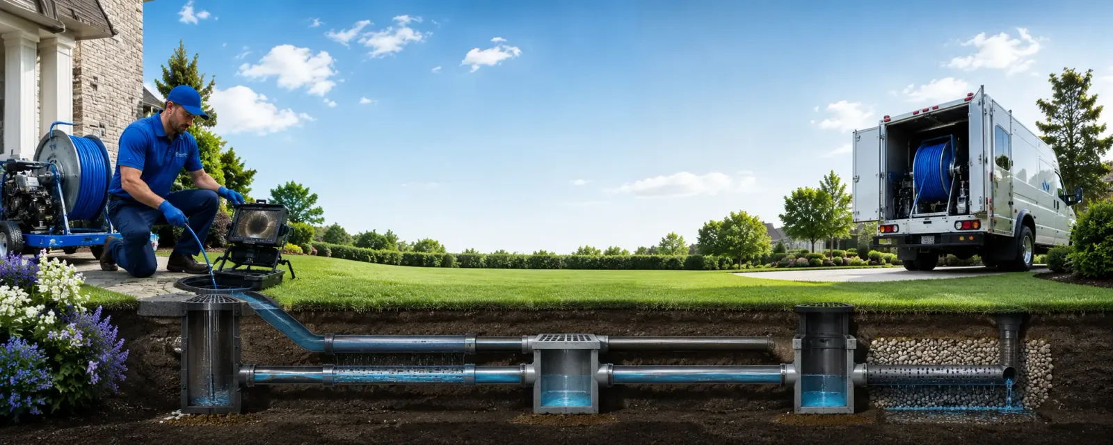 Outdoor drain cleaning information for Ojibwa, WI